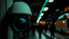 Graphic of the POE Splitter by PHIHONG and a security camera.